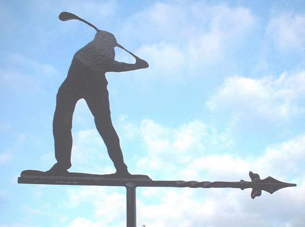 Golfer Taking Shot Weathervane Chris Clarke Weathervanes Online UK