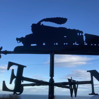 Steam Train and Tender Weathervane