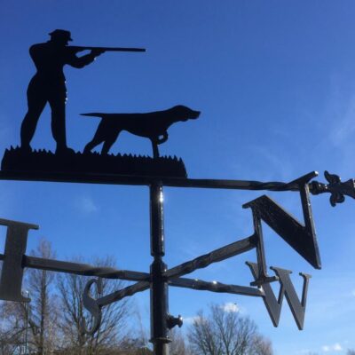 Shooter with Pointer Dog Weathervane
