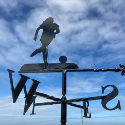 Female Footballer Weathervane