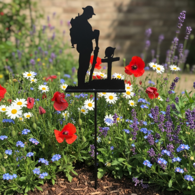 Soldier Memorial Garden Stake